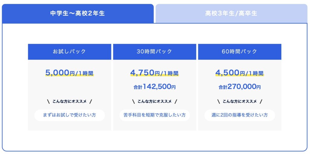 苦手科目対策コース高2まで